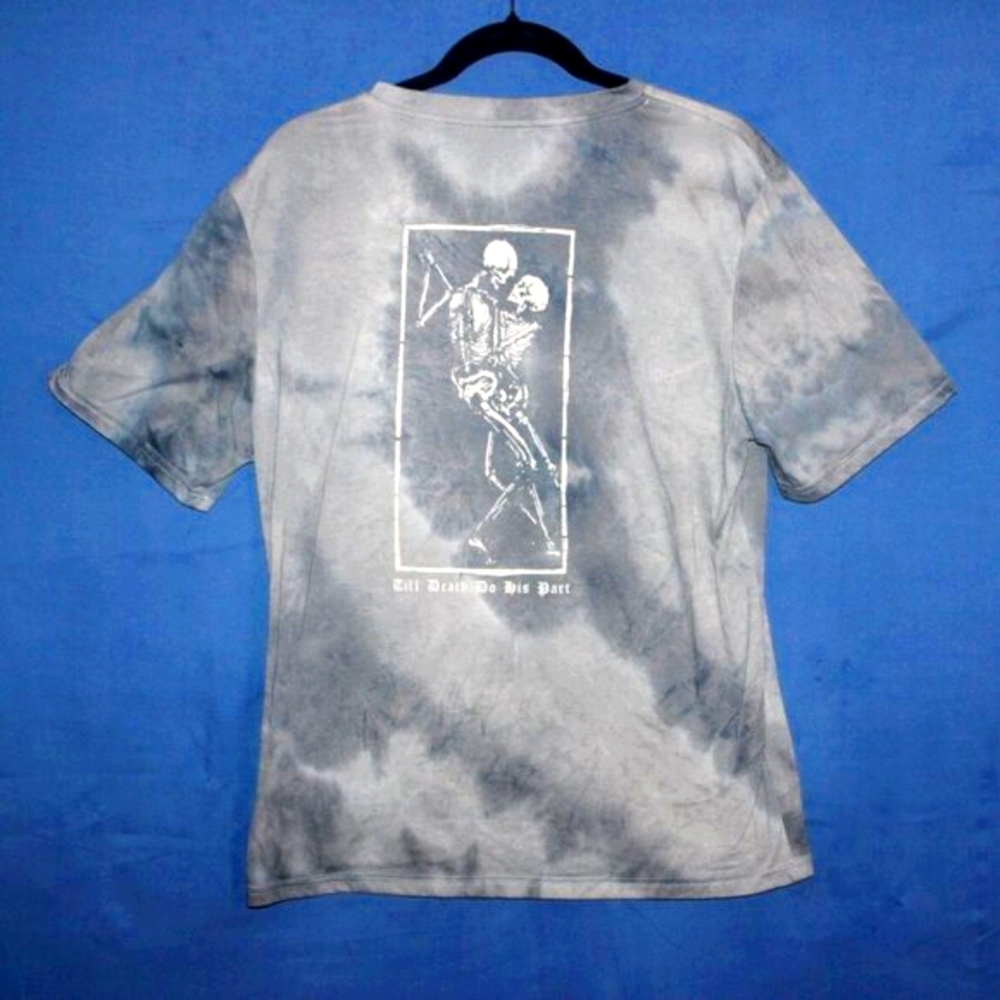 Grey Tie Dye "Till Death Do Us Part" Graphic T-Shirt